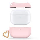 Pink AirPods case with gold-tone heart clip — view 4