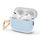 Sierra Blue AirPods case with gold-tone heart clip — view 3