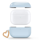 Sierra Blue AirPods case with gold-tone heart clip — view 4