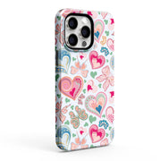Teal Heartbeat iPhone Case