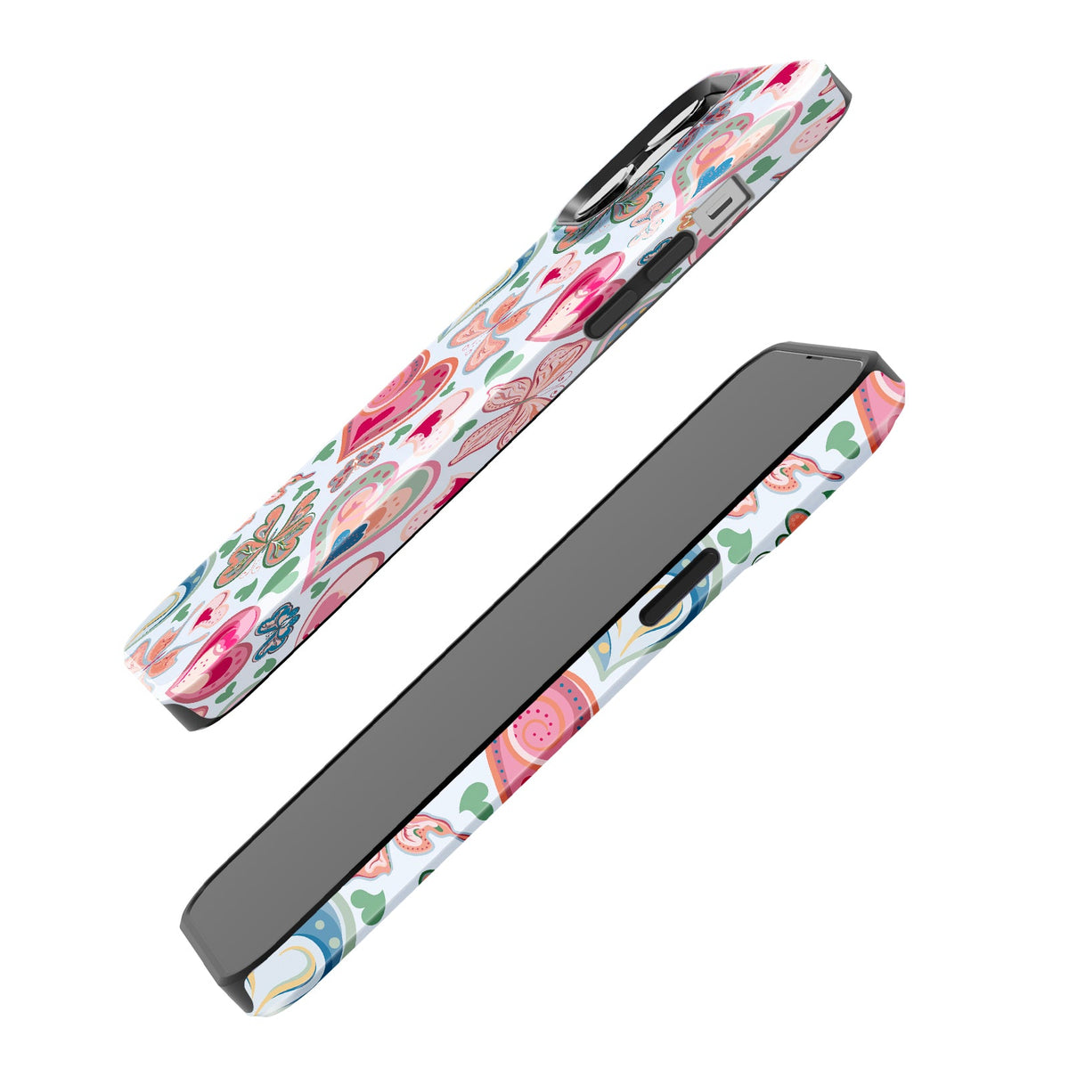 Teal Heartbeat iPhone Case